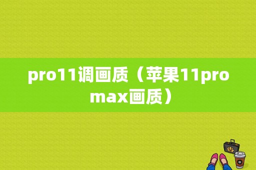 pro11调画质（苹果11pro max画质）