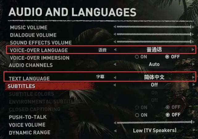 古墓丽影9语言画质设置（古墓丽影9中文设置）