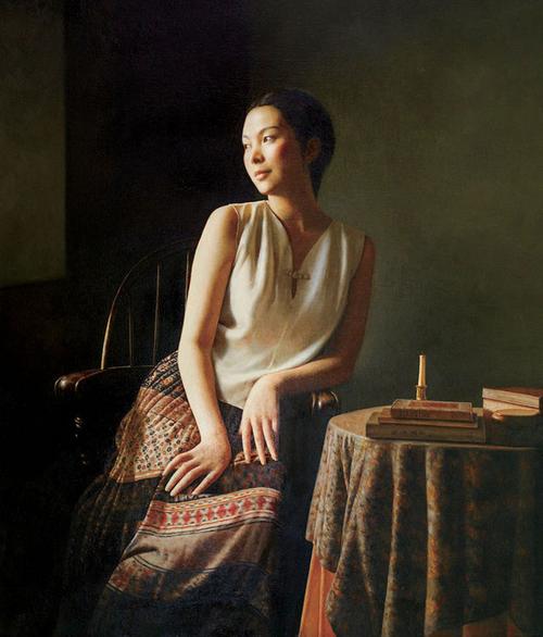 中国女性油画质感摄影（当代女性油画）